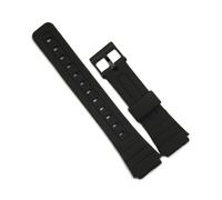 Correa de repuesto para reloj Casio F 91W (16 mm, negra) de resina negra de 18 mm.