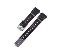 Correa de resina adecuada for Casio F-84/F-91W/F-94/F-105/AE1300, accesorios de reloj con correa transparente negra de resina