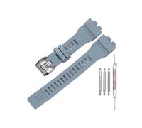 Correa de resina adecuada for Casio GBA800 GBD800, accesorios deportivos for reloj de pulsera de goma resistente al agua for hombre(Grey blue,For GBD800)