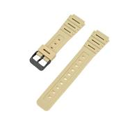 Correa de resina convexa resistente al agua, compatible con relojes for Casio CA-53W, CA-61W, FT-100W y W-520U.(Beige-B)