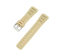 Correa de resina convexa resistente al agua, compatible con relojes for Casio CA-53W, CA-61W, FT-100W y W-520U.(Beige-S)