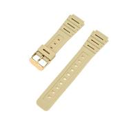 Correa de resina convexa resistente al agua, compatible con relojes for Casio CA-53W, CA-61W, FT-100W y W-520U.(Beige-G)