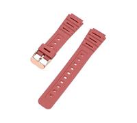 Correa de resina convexa resistente al agua, compatible con relojes for Casio CA-53W, CA-61W, FT-100W y W-520U.(Red-R)