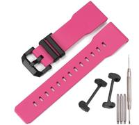 Correa de resina de 24 mm compatible con Casio GA-2300-1AER Montre GA-2300-4AER GA-2300-7AER - Pulsera de repuesto de goma (rojo rosa)