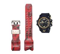Correa de resina de camuflaje adecuada for Casio G-SHOCK GWG-1000 Mudmaster, correa de repuesto for hombre, accesorios de reloj de reequipamiento(GWG-Camo Red-S)
