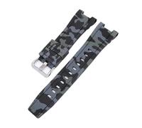 Correa de resina for reloj for Casio G-Shock GST-W300 W300G GST-S300 S210B S110 GST-W110, pulsera de goma de camuflaje for hombre, serie GST(Camouflage black S)
