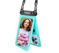 Correa de Seca móvil de Bolsillo Doble - de teléfono Impermeable Flotante | Gran Estuche Impermeable Transparente, Viajes en Crucero por Buceo en Kayak de natación, Accesorio de Viaje para