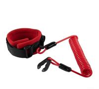 Correa de seguridad flotante con protección de rebote para moto acuática Jb Jf para Jh Js Jt Series Personal Watercraft Kill Switch Cord Rojo Negro