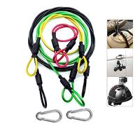 Correa de seguridad para cámara, cable de acero inoxidable, cordón de revestimiento colorido con gancho mosquetón clip para GoPro Hero 9, 8, 7, 6, 5, sesión, DJI Osmo acción y otras cámaras de acción