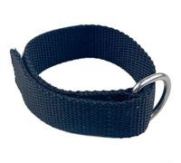 Correa de seguridad para muñeca de buceo con anillo en D de acero inoxidable 316 para cámaras submarinas, luces y equipo ajustable de 12 a 22 cm (negro)