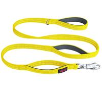 Correa de Seguridad para Perros Halti BRIG | 1,5 m, Amarillo Neón | Correa Codificada por Colores con Pinza Ultrarresistente, Asas Acolchadas y Anillo en D, Diseñada para Perros Grandes