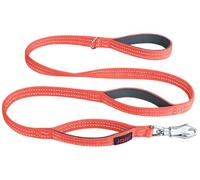 Correa de Seguridad para Perros Halti BRIG - Correa Codificada por Colores con Pinza Ultrarresistente, Reflectante, Asas Acolchadas y Anillo en D, Diseñada para Perros Grandes (1,5 m, Coral Neón)