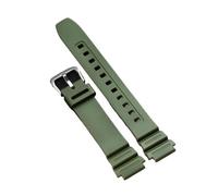 Correa de silicona 18 mm compatible con Casio W218H SGW-300/400 MRW-200 AE-1200WH. Pulsera goma universal, suave y cómoda(Green)