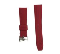 Correa de silicona 20 mm for reloj, compatible con OmegaX, Swatch Joint Moon, pulsera caucho buceo extremo curvo, compatible Rolex Seiko, compatible Water Ghost(Red)