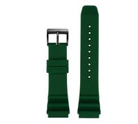 Correa de silicona 22 mm compatible con el reloj buceo CASIO Swordfish MDV-106 MDV-107 MTP-VD01D efr-303l correa naranja verde for hombre(Green black,20mm)