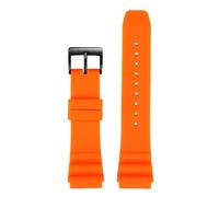 Correa de silicona 22 mm for reloj buceo CASIO Swordfish MDV-106 MDV-107 MTP-VD01D EFR-303 for hombre. Compatible con relojes Seiko(Orange black,20mm)