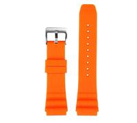 Correa de silicona 22 mm for reloj buceo CASIO Swordfish MDV-106 MDV-107 MTP-VD01D EFR-303 for hombre. Compatible con relojes Seiko(Orange silver,20mm)
