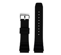 Correa de silicona 22 mm for reloj buceo CASIO Swordfish MDV-106 MDV-107 MTP-VD01D EFR-303 for hombre. Compatible con relojes Seiko(Black silver,22mm)