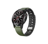 Correa de silicona adecuada for Garmin Fenix5 5S 5X 6X 7Xpro 8X, Correa de silicona transpirable adecuada for accesorios de reloj for Garmin Fenix5(Military Green-Black,22MM)