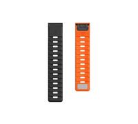 Correa de silicona apta for Garmin 26mm 22mm Fenix 8 47mm 51mm 7 7X 6 6X Pro 5 5X Plus Ajuste rápido Epix Pro Gen 2/Enduro3 correa de reloj(Black Orange,26mm For Fenix 6X 6XPro)