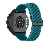 Correa de silicona bicolor de 22 mm, resistente al agua y al polvo, compatible con RACE 2/S/Run/Ocean/Vertical/Suunto 5 9 Peak Pro(Lake Blue)
