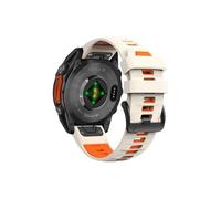 Correa de silicona Compatible con Garmin Fenix 8 7X Pro 51mm/ Enduro 3/ Quatix/Tactix 7/ Descent Mk2 Mk2i/ D2/ Mach 1(Starlight Orange,Qu ic kFit 26mm)
