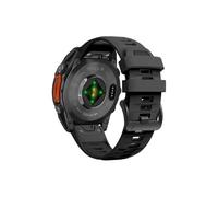 Correa de silicona Compatible con Garmin Fenix 8 7X Pro 51mm/ Enduro 3/ Quatix/Tactix 7/ Descent Mk2 Mk2i/ D2/ Mach 1(Coal Ash Black,Qu ic kFit 26mm)