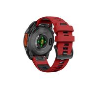 Correa de silicona Compatible con Garmin Fenix 8 7X Pro 51mm/ Enduro 3/ Quatix/Tactix 7/ Descent Mk2 Mk2i/ D2/ Mach 1(Red Black,Qu ic kFit 22mm)
