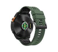 Correa de silicona con diseño de fibra de carbono de 22 mm y 26 mm compatible con for Garmin Fenix8 de 51 mm y 47 mm, 7X Solar 7pro 5X 6X TACTIX DELTA Enduro3(Green black,26mm)