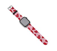 Correa de silicona con patrón de corazones para el día de San Valentín compatible con IWacth Series 10 9 Ultra 8 7 6 5 SE correa de repuesto, 38mm/40mm