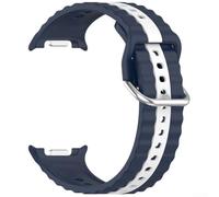 Correa de silicona con rayas verticales compatible con Samsung Watch8 Classic de 47 mm y Watch8 de 40 mm y 44 mm, diseñada para mayor comodidad y uso diario (negro y gris)