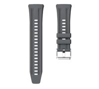 Correa de silicona curvada compatible con Huawei GT6 Pro con hebilla plateada - Pulsera de repuesto Grey