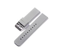 Correa de silicona de 12 mm, 14 mm, 16 mm, 18 mm, 20 mm, 22 mm y 24 mm, correas de liberación rápida, correas de caucho de silicona, accesorios for relojes(Gray-silver,22mm)