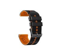 Correa de silicona de 22 mm compatible con Suunto Vertical / 9 PEAK Pro / 9 Peak / 5 Peak, accesorios de repuesto for pulsera de reloj(Black Orange)