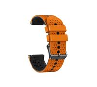 Correa de silicona de 22 mm compatible con Suunto Vertical / 9 PEAK Pro / 9 Peak / 5 Peak, accesorios de repuesto for pulsera de reloj(Orange Black)