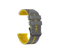 Correa de silicona de 22 mm compatible con Suunto Vertical / 9 PEAK Pro / 9 Peak / 5 Peak, accesorios de repuesto for pulsera de reloj(Gray Yellow)