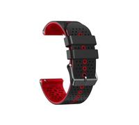 Correa de silicona de 22 mm compatible con Suunto Vertical / 9 PEAK Pro / 9 Peak / 5 Peak, accesorios de repuesto for pulsera de reloj(Black Red)