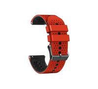 Correa de silicona de 22 mm compatible con Suunto Vertical / 9 PEAK Pro / 9 Peak / 5 Peak, accesorios de repuesto for pulsera de reloj(Red Black)