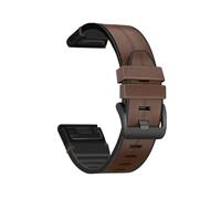 Correa de silicona de 22 mm y 26 mm con ajuste rápido for Garmin Fenix 8, 51 mm, E, 7X, 7 Pro, 6X, 6 Pro, 5X, 5 Plus, Enduro 3 y 2.(Coffee color,22mm)