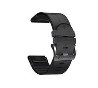 Correa de silicona de 22 mm y 26 mm con ajuste rápido for Garmin Fenix 8, 51 mm, E, 7X, 7 Pro, 6X, 6 Pro, 5X, 5 Plus, Enduro 3 y 2.(Black,26mm)