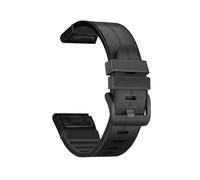 Correa de silicona de 22 mm y 26 mm con ajuste rápido for Garmin Fenix 8 51mm 47mm E 7X 7Pro 6X 6Pro 5X 5Plus Enduro 3 2(Black,22mm)