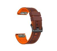 Correa De Silicona De 22 Y 26 Mm For Garmin Fenix 6X, 6 Pro, Instinct 2X, Correa De Ajuste Rápido For Fenix 7, 7X, 5, 5X Plus(Zao Red Orange,22mm)