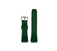 Correa de silicona de 22mm de abeto for reloj de buceo for CASIO Swordfish MDV-106 MDV-107 MTP-VD01D Efr-303l correa de reloj verde for hombre (Color : Green silver, Size : 20mm)