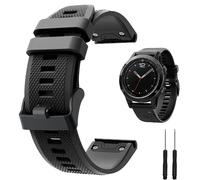 Correa de silicona de ajuste rápido para Garmin Fenix 7x 6x Pro de 26 mm, para Garmin Fenix 8 51 mm/Fenix 7X Pro/Fenix 7X/Fenix 6X/Fenix 6X Pro/Fenix 5X/Fenix 5X Plus Sport, 26mm, Silicona, Sin piedra