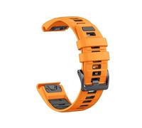 Correa de silicona de dos tonos compatible con for Garmin Fenix E 8 7X 7 6 6X/Epix Pro Gen 2/Tactix(Orange ink gray,26mm-Fenix 6X 6X PRO)