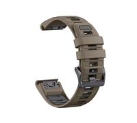 Correa de silicona de dos tonos compatible con for Garmin Fenix E 8 7X 7 6 6X/Epix Pro Gen 2/Tactix(Brown ink gray,22mm-Fenix 5 5lus)