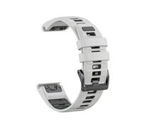 Correa de silicona de dos tonos compatible con for Garmin Fenix E 8 7X 7 6 6X/Epix Pro Gen 2/Tactix(Misty gray ink gray,26mm-Descent Mk1)