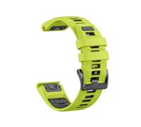 Correa de silicona de dos tonos compatible con for Garmin Fenix E 8 7X 7 6 6X/Epix Pro Gen 2/Tactix(Green ink gray,26mm-Fenix 8 51mm)