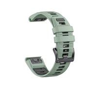 Correa de silicona de dos tonos compatible con for Garmin Fenix E 8 7X 7 6 6X/Epix Pro Gen 2/Tactix(Grey green ink gray,26mm-Descent Mk1)