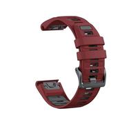 Correa de silicona de dos tonos compatible con for Garmin Fenix E 8 7X 7 6 6X/Epix Pro Gen 2/Tactix(Wine red ink gray,26mm-Descent Mk1)